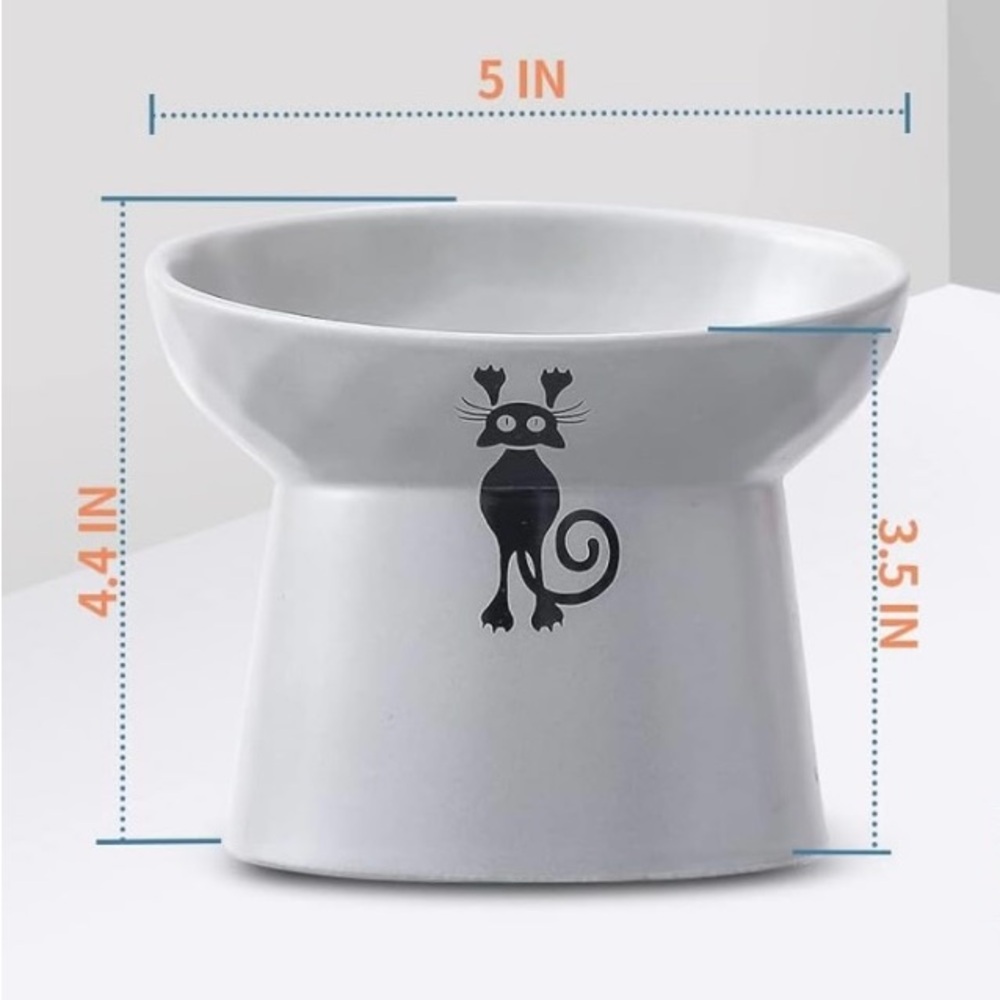 Extra Wide Raised Cat Food Bowl